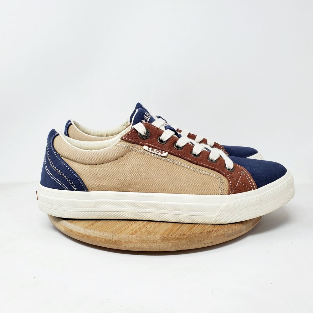 Taos Plim Soul Shoes Womens 9 W WIDE Canvas Lace Up Comfort Casual Sneaker
